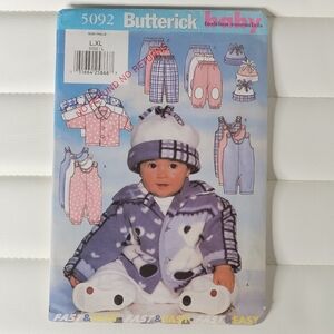 Butterick Baby Sewing Pattern 5092 Size L-XL Uncut